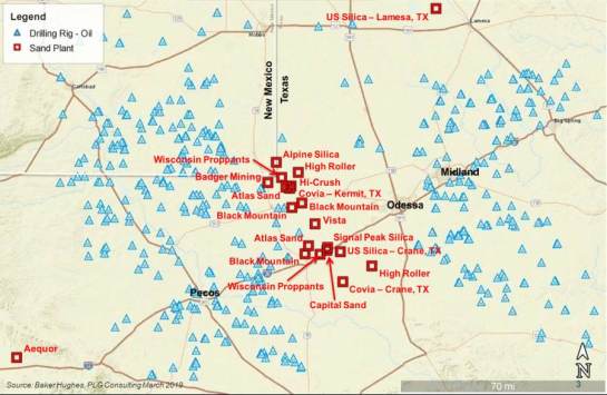 Permian frac sand mines